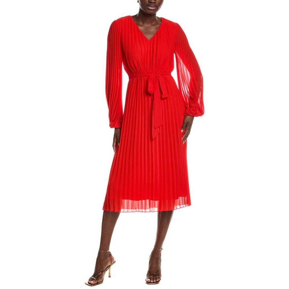 Sam Edelman Womens Accordion Pleated Midi Dress